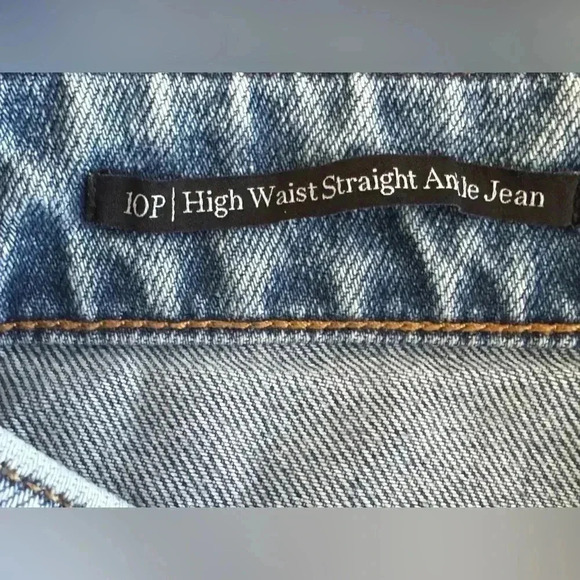 Talbots High Waist Straight Ankle Jeans Newport Wash Size 10P - Picture 7 of 13